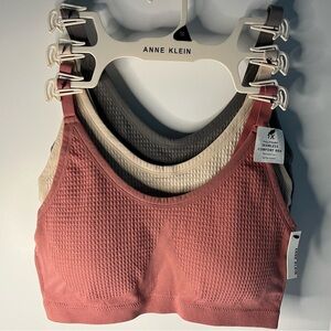 Anne Klein Full Figure Seamless Pull-on 3pc BraSet w/Adjustable Straps